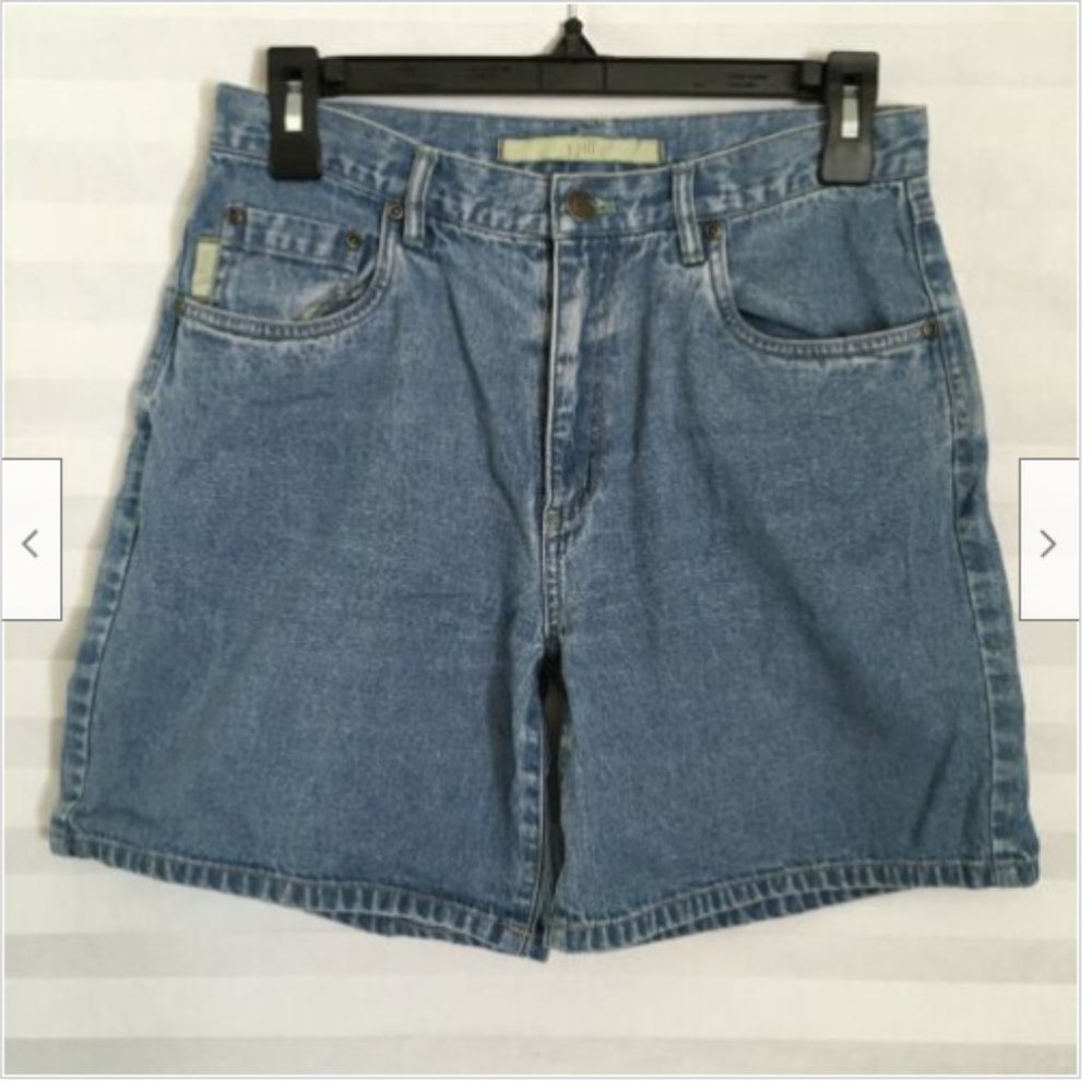 Vintage J. Jill Women's Denim Shorts Size 8P High Waist Lightweight Pockets